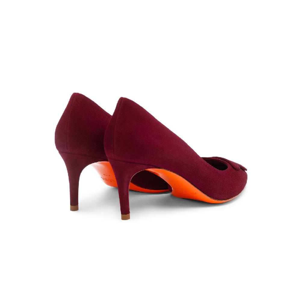 Santoni Décolletés tacco medio Santoni Sibille da donna in suede bordeaux Sconto