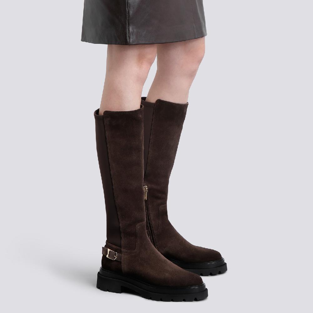 Santoni Stivale da donna in suede testa di moro Online