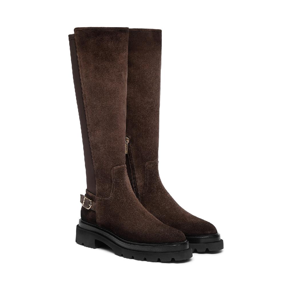 Santoni Stivale da donna in suede testa di moro Online