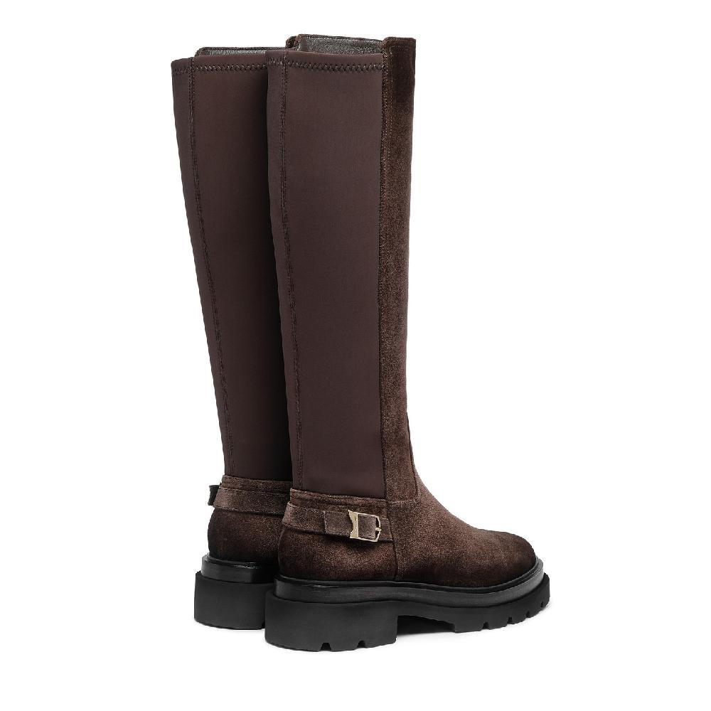 Santoni Stivale da donna in suede testa di moro Online