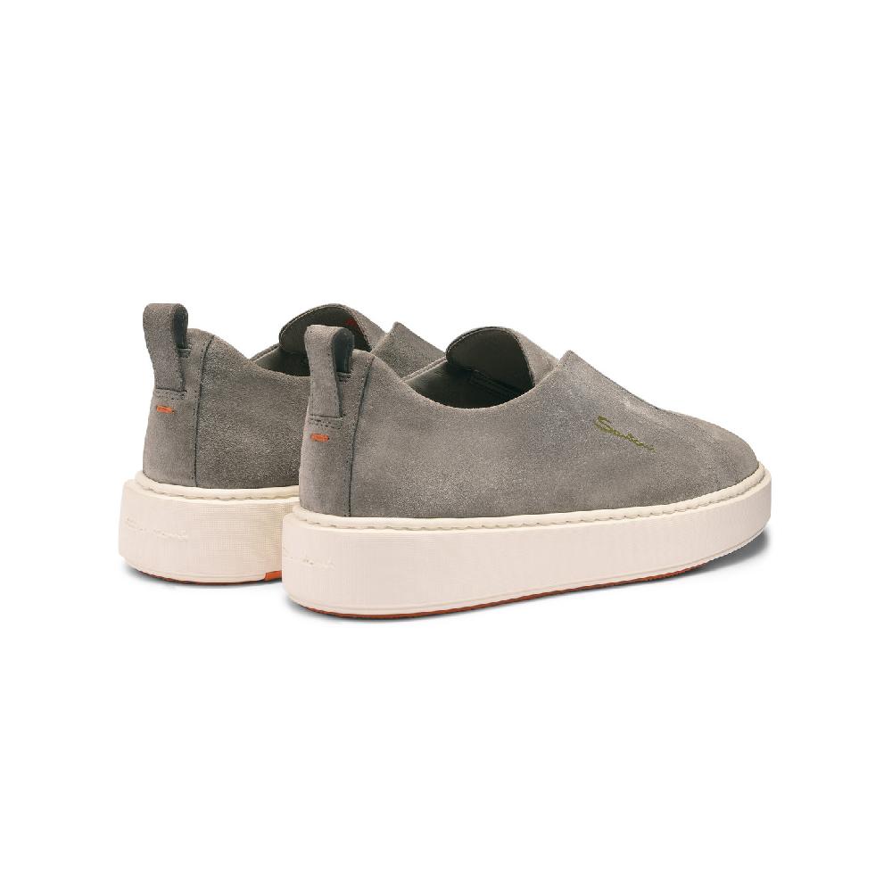 Santoni Sneaker slip-on da donna in suede grigio Vendita Calda