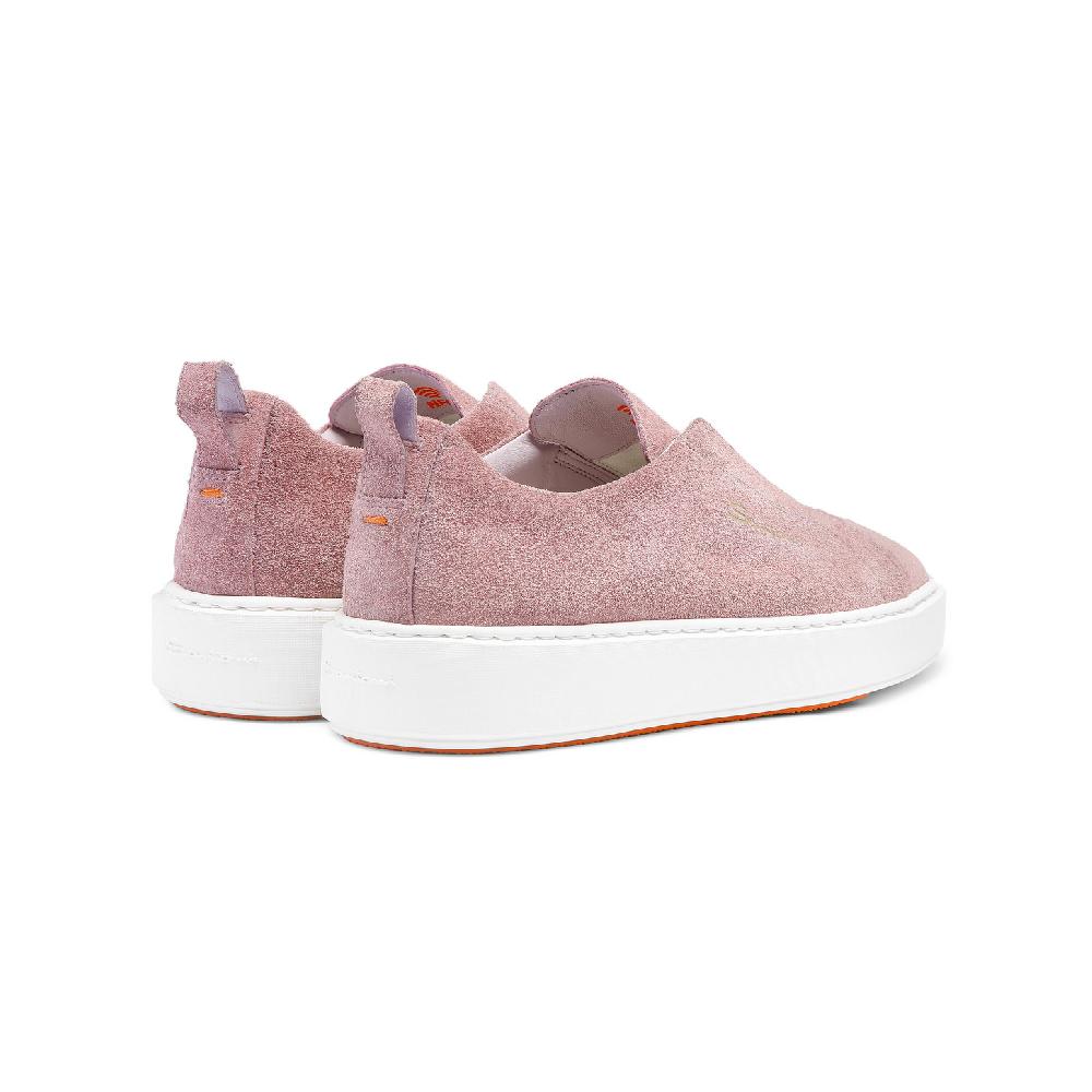 Santoni Sneaker slip-on da donna in suede rosa In vendita