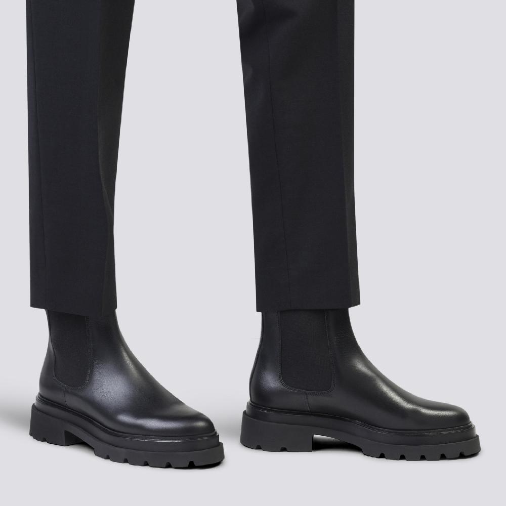 Santoni Stivaletto chelsea da donna in pelle nera Qualità