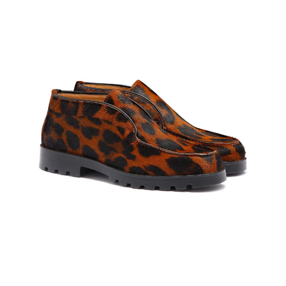 Santoni Stivaletto desert da donna in cavallino animalier Promozione