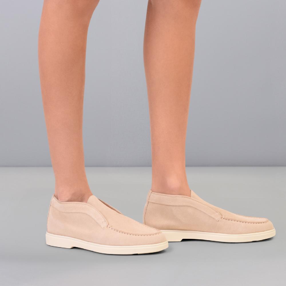 Santoni Stivaletto desert da donna in suede rosa Spedizione Gratuita