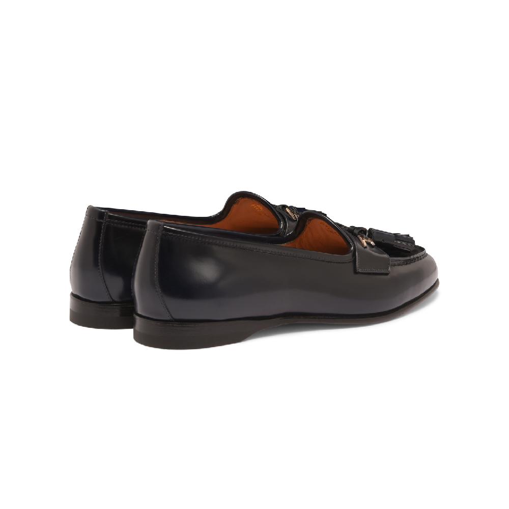 Santoni Mocassino Andrea con nappe da donna in pelle blu Negozi Online