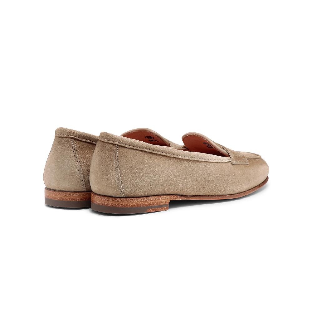 Santoni Mocassino Carla da donna in suede beige Acquista Ora