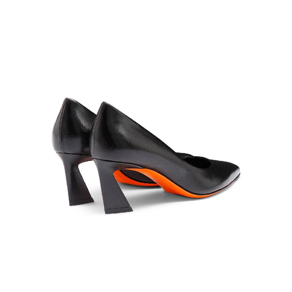 Santoni Décolletés tacco medio da donna in pelle nera Novità