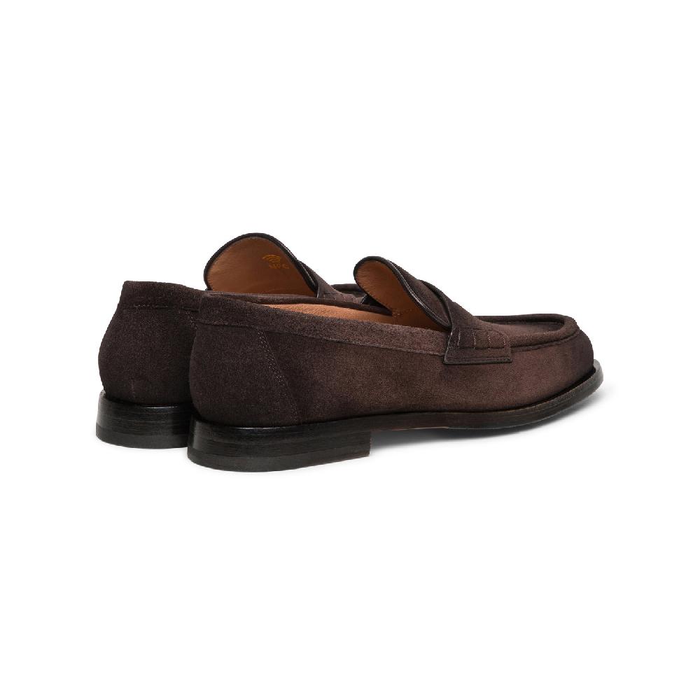 Santoni Mocassino penny da donna in suede testa di moro Convenienza