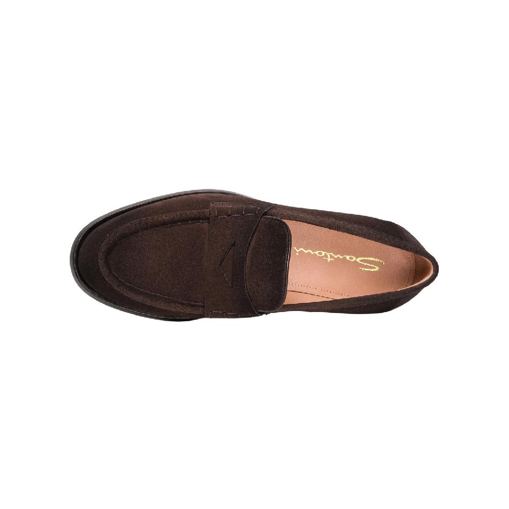 Santoni Mocassino penny da donna in suede testa di moro Convenienza