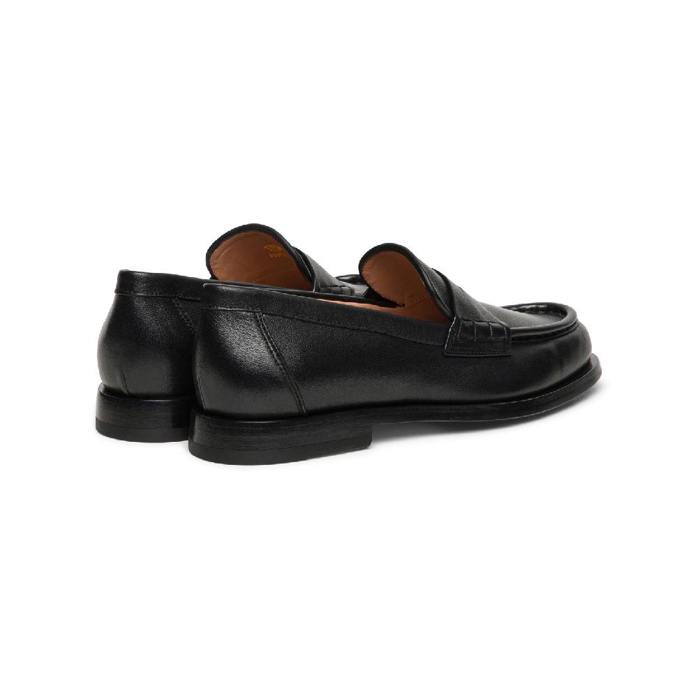 Santoni Mocassino penny da donna in pelle nera Novità