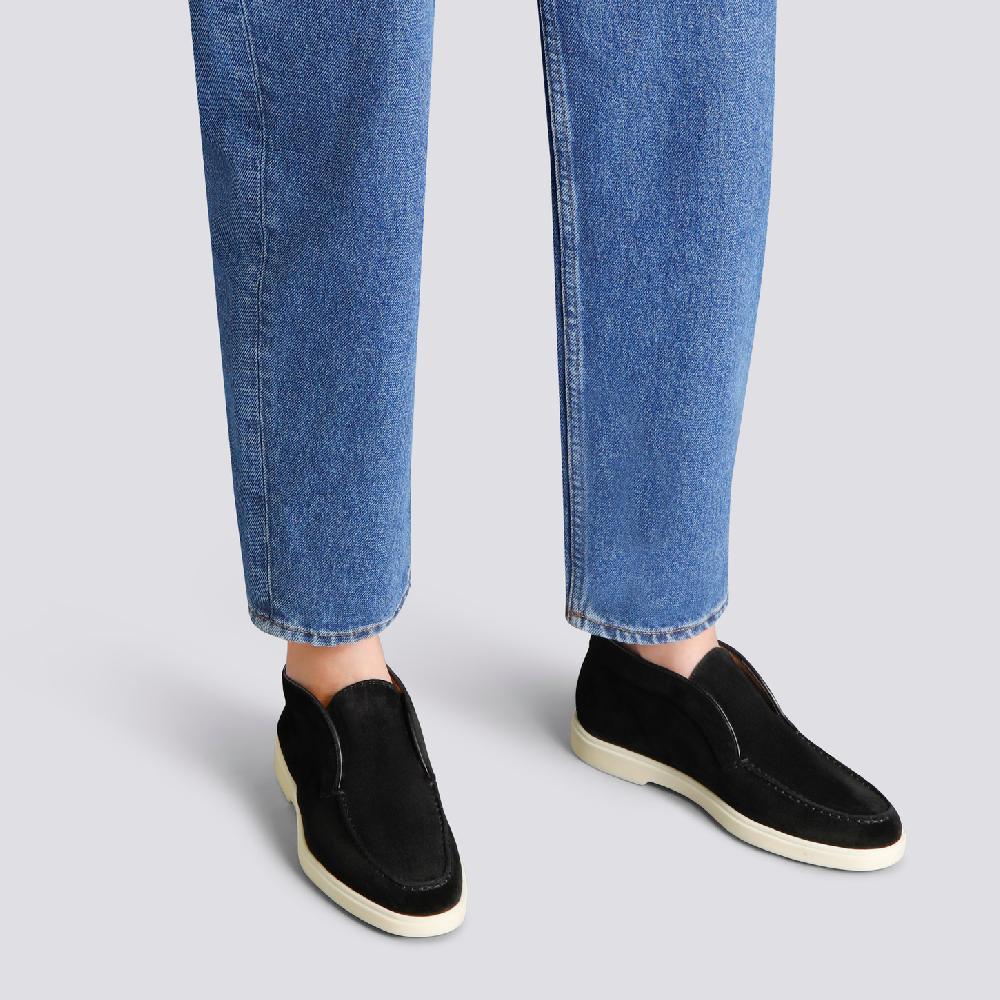 Santoni Stivaletto desert da donna in suede nero Online
