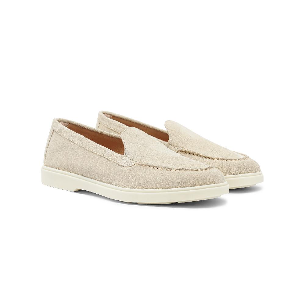 Santoni Mocassino da donna in suede rosa Outlet