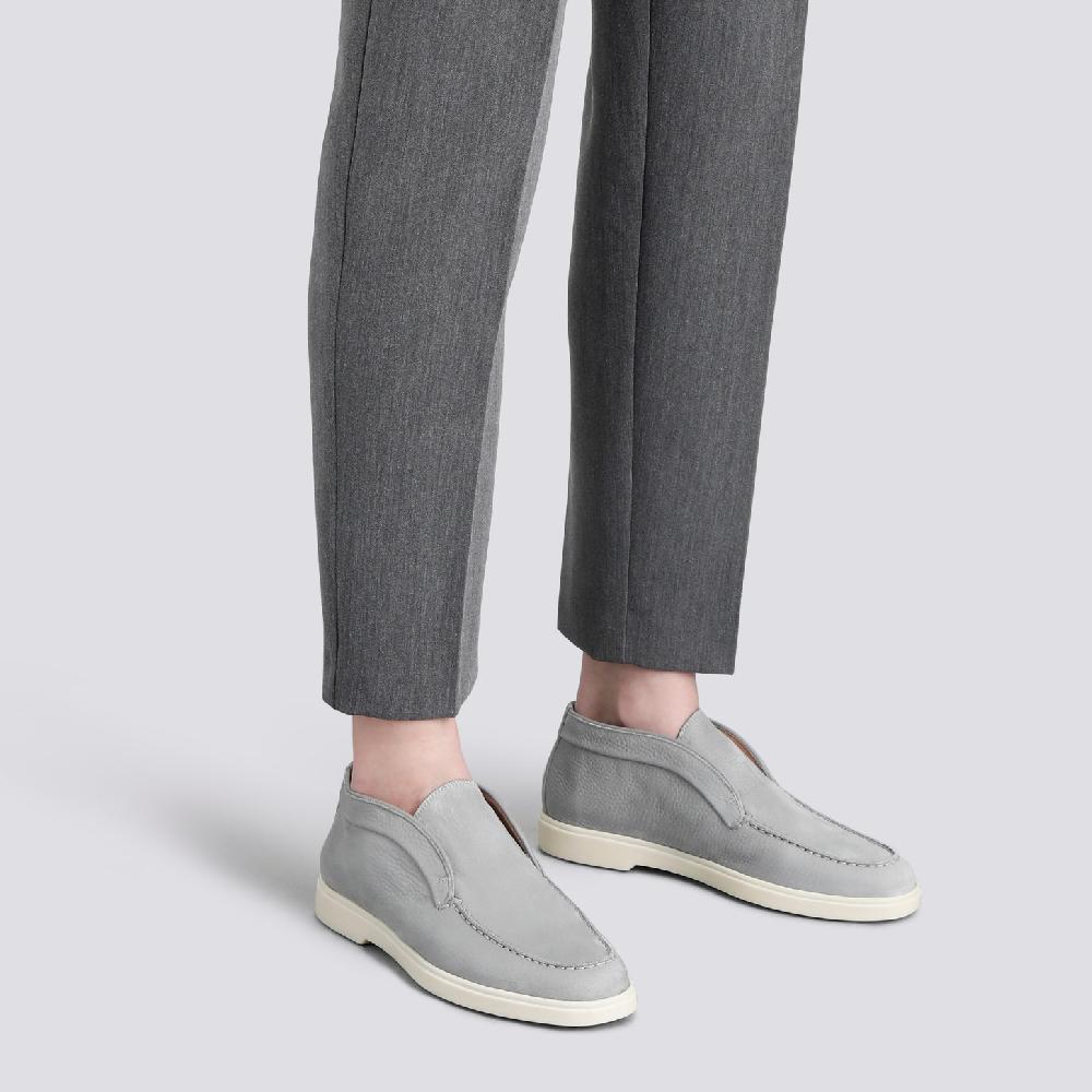 Santoni Stivaletto desert da donna in nabuk grigio In Vendita