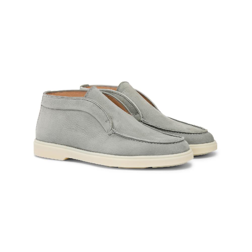 Santoni Stivaletto desert da donna in nabuk grigio In Vendita