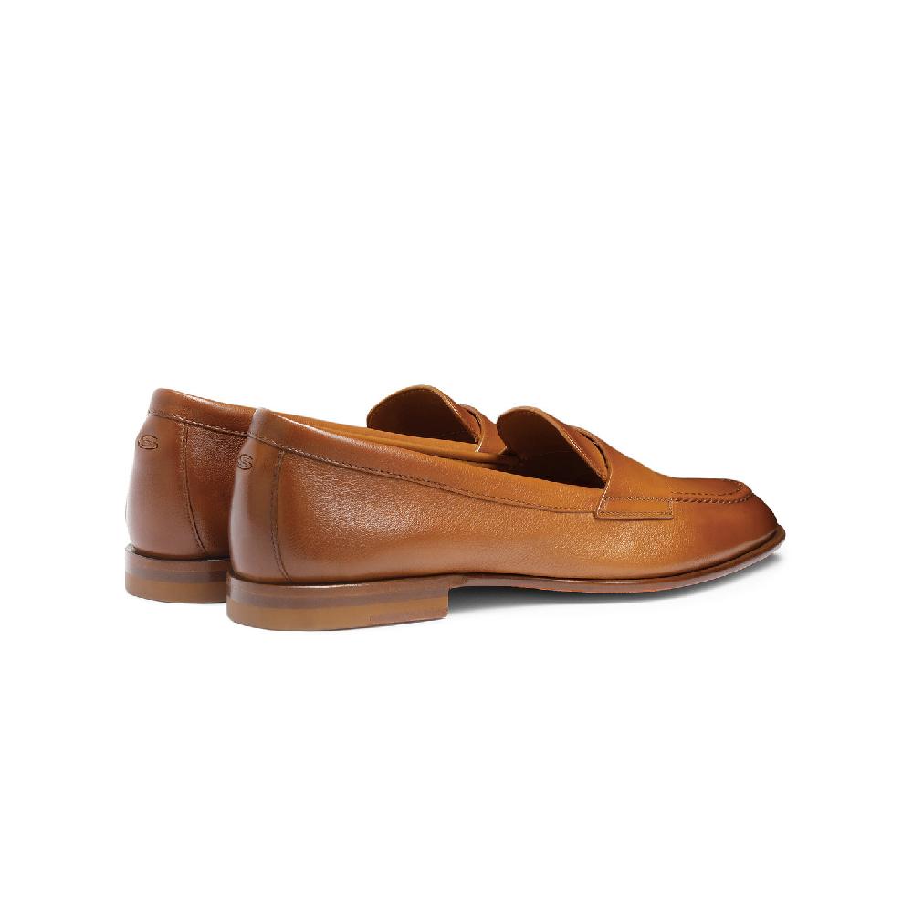 Santoni Mocassino penny da donna in pelle marrone Saldi