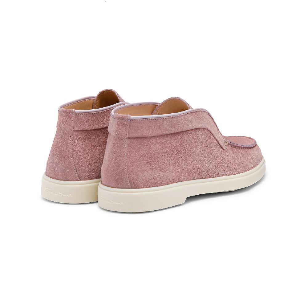 Santoni Stivaletto desert da donna in suede rosa In Saldo