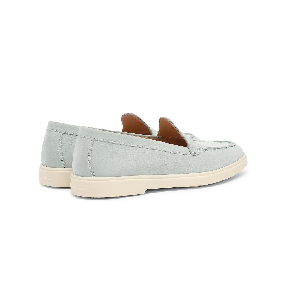 Santoni Mocassino da donna in nabuk azzurro Prezzo Ridotto