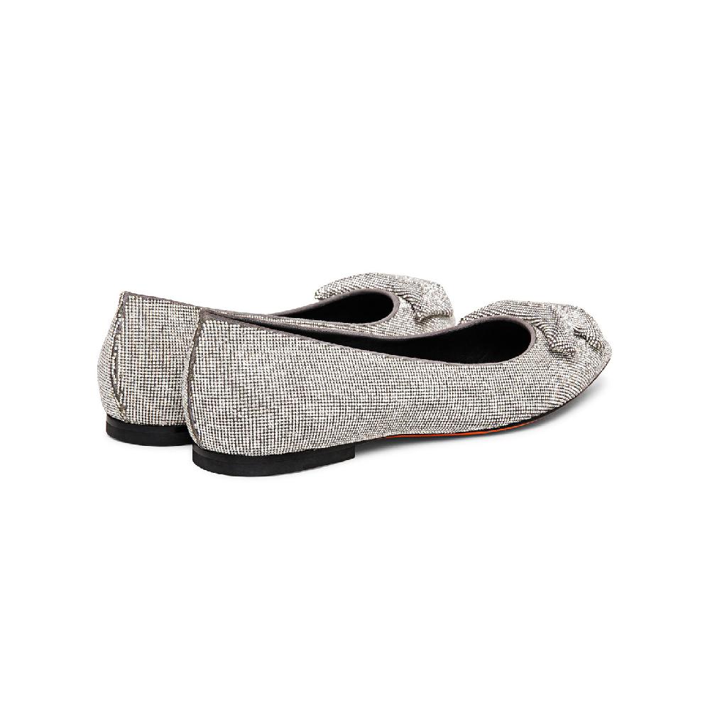 Santoni Ballerina da donna in strass argento Offerta