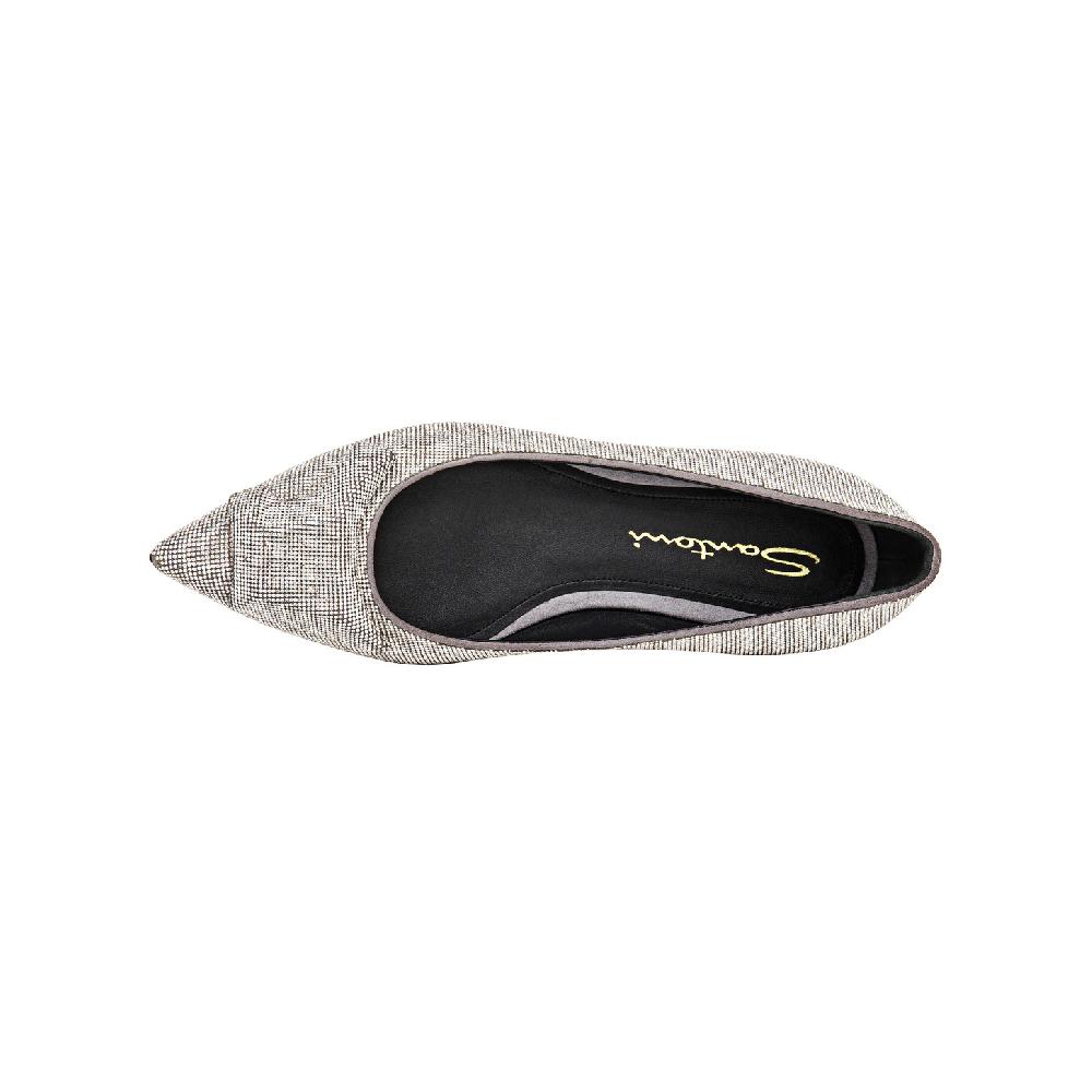 Santoni Ballerina da donna in strass argento Offerta