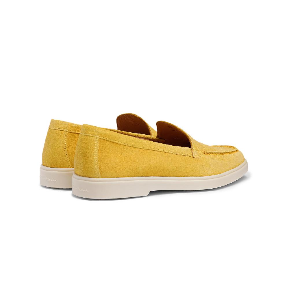 Santoni Mocassino da donna in suede giallo Vendita Calda