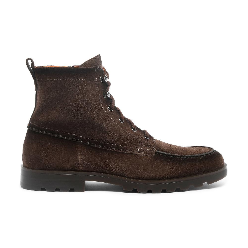 Santoni Stivaletto da uomo in suede testa di moro