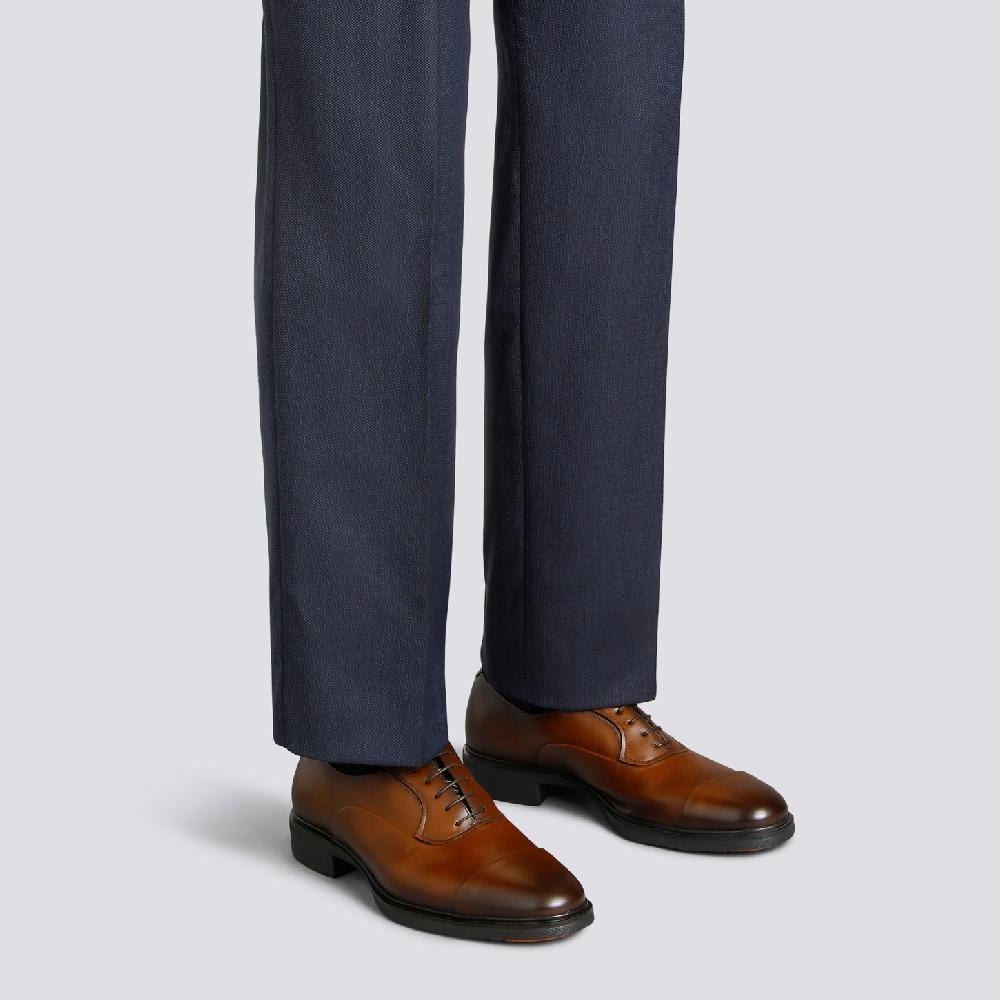 Santoni Stringata Easy da uomo in pelle testa di moro I Più Venduti