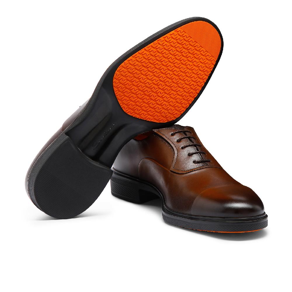 Santoni Stringata Easy da uomo in pelle testa di moro I Più Venduti