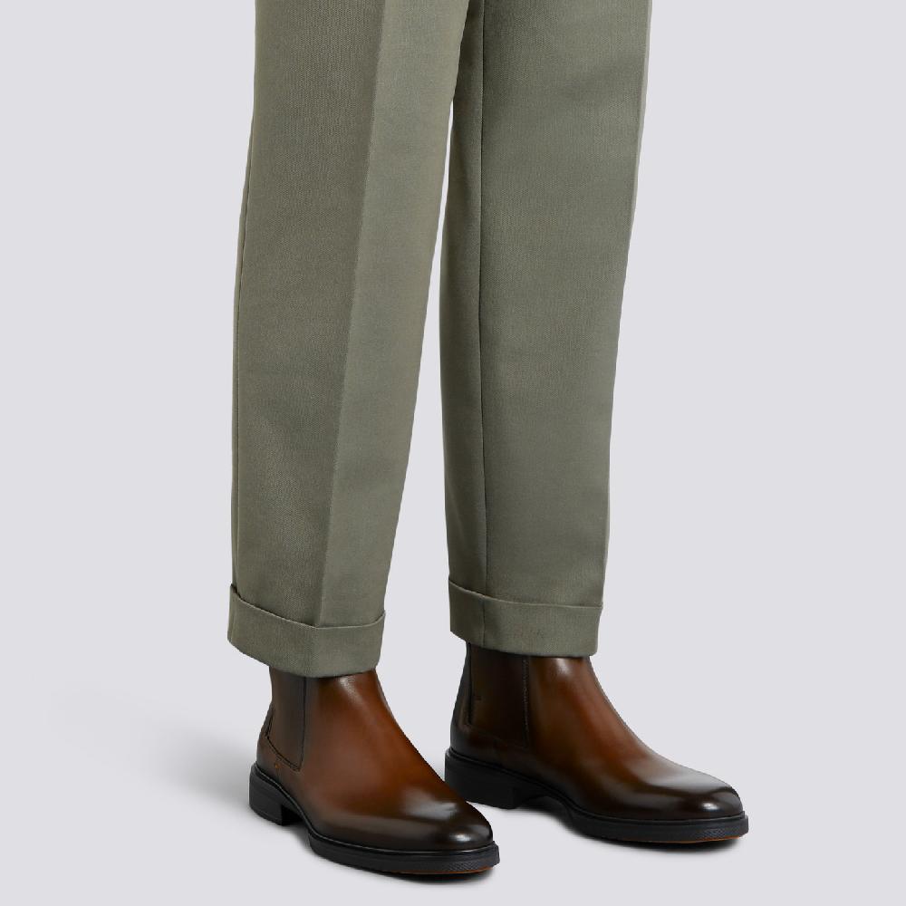 Santoni Stivaletto Easy da uomo in pelle testa di moro In Saldo