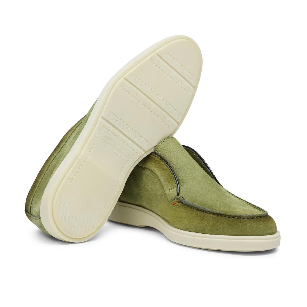 Santoni Stivaletto desert da uomo in nabuk verde Shopping Online