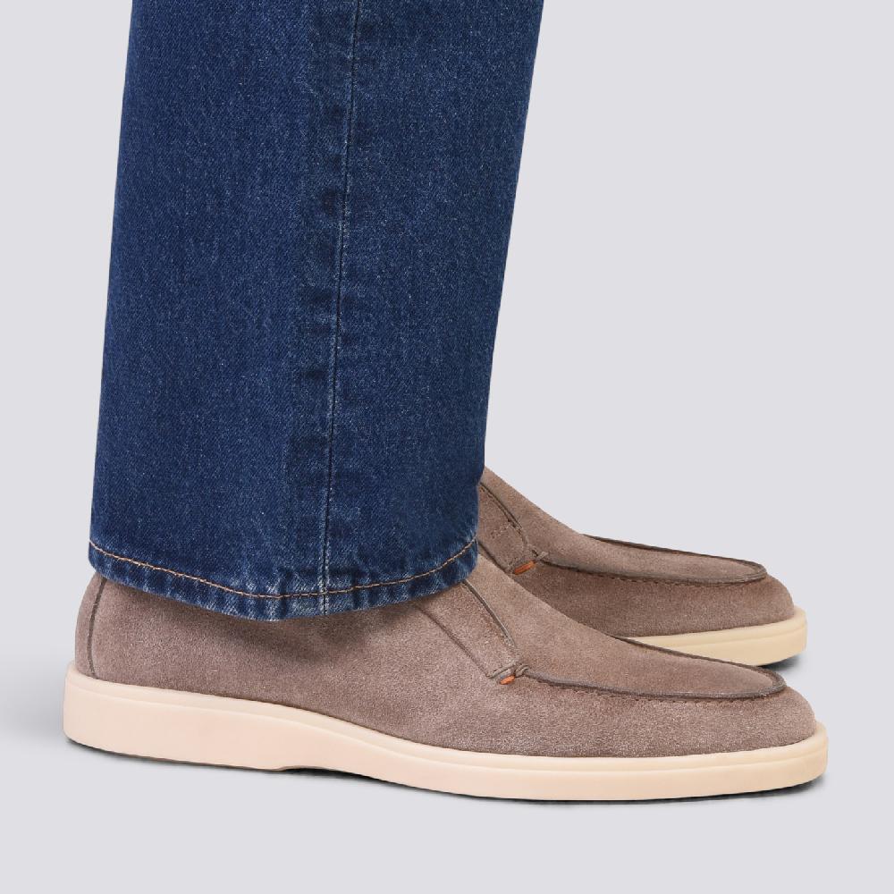 Santoni Stivaletto desert da uomo in suede tortora Affare Del Giorno