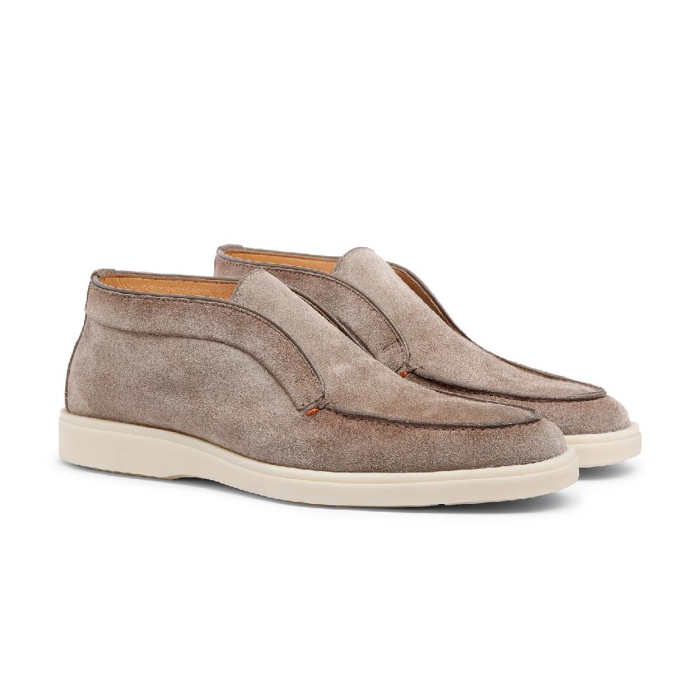 Santoni Stivaletto desert da uomo in suede tortora Affare Del Giorno