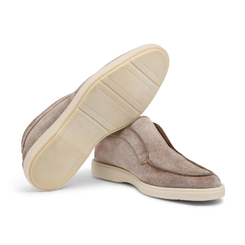 Santoni Stivaletto desert da uomo in suede tortora Affare Del Giorno