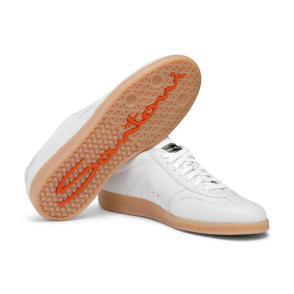 Santoni DBS Oly sneaker da uomo in pelle bottalata bianca Online