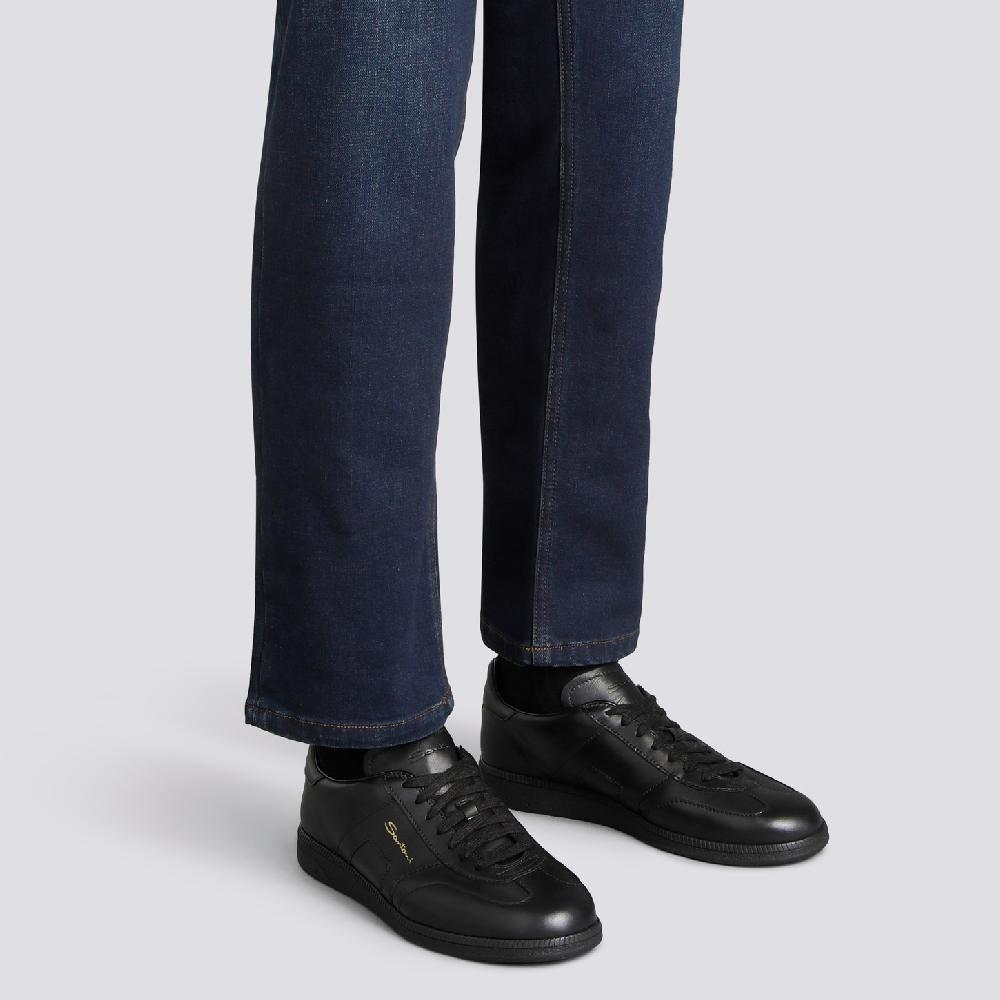 Santoni Sneaker DBS Oly da uomo in pelle nera Italia