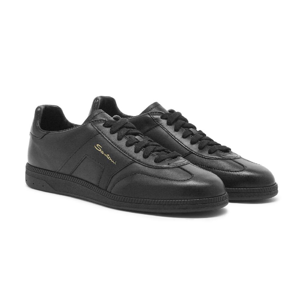 Santoni Sneaker DBS Oly da uomo in pelle nera Italia