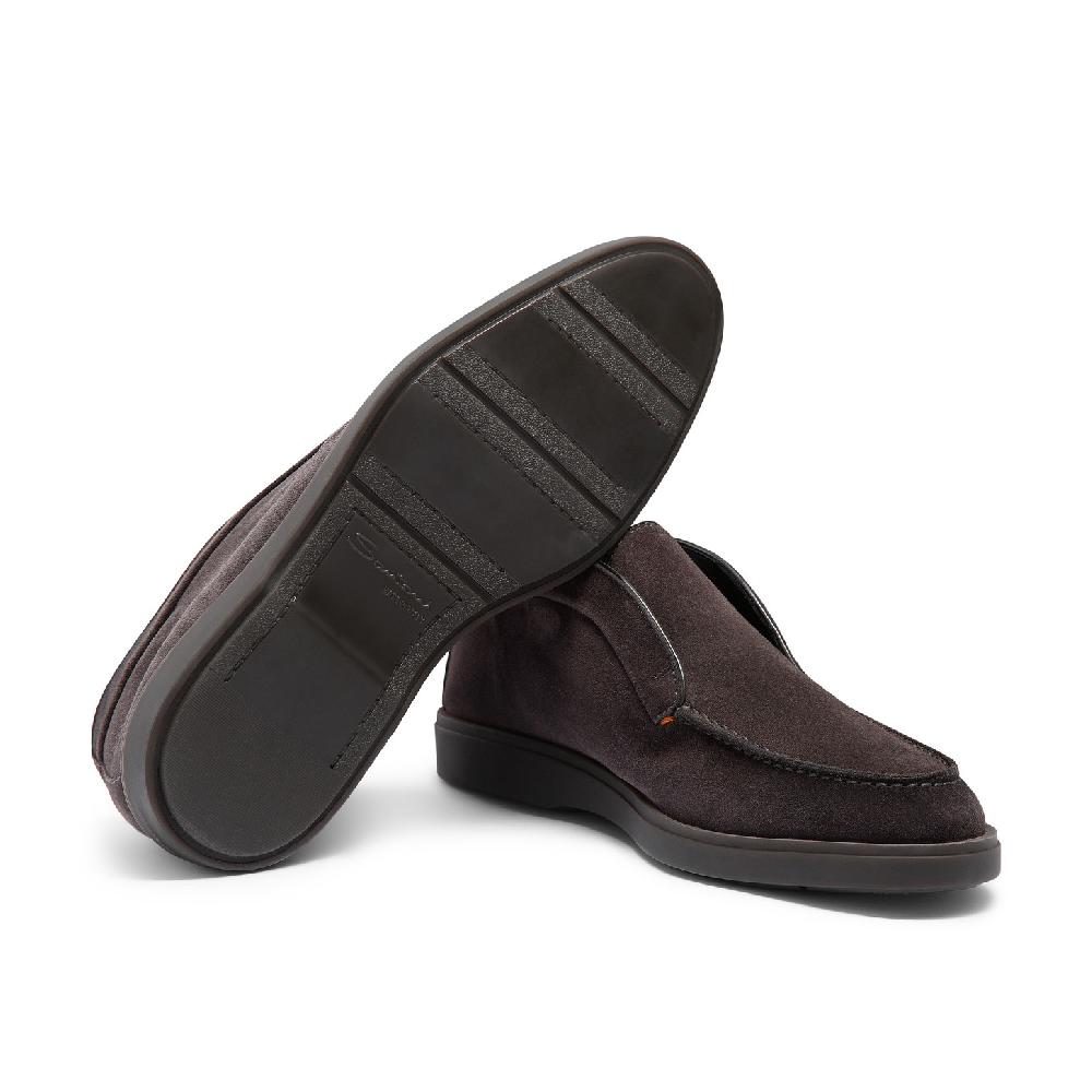 Santoni Stivaletto desert da uomo in suede grigio con pelliccia Negozi Online