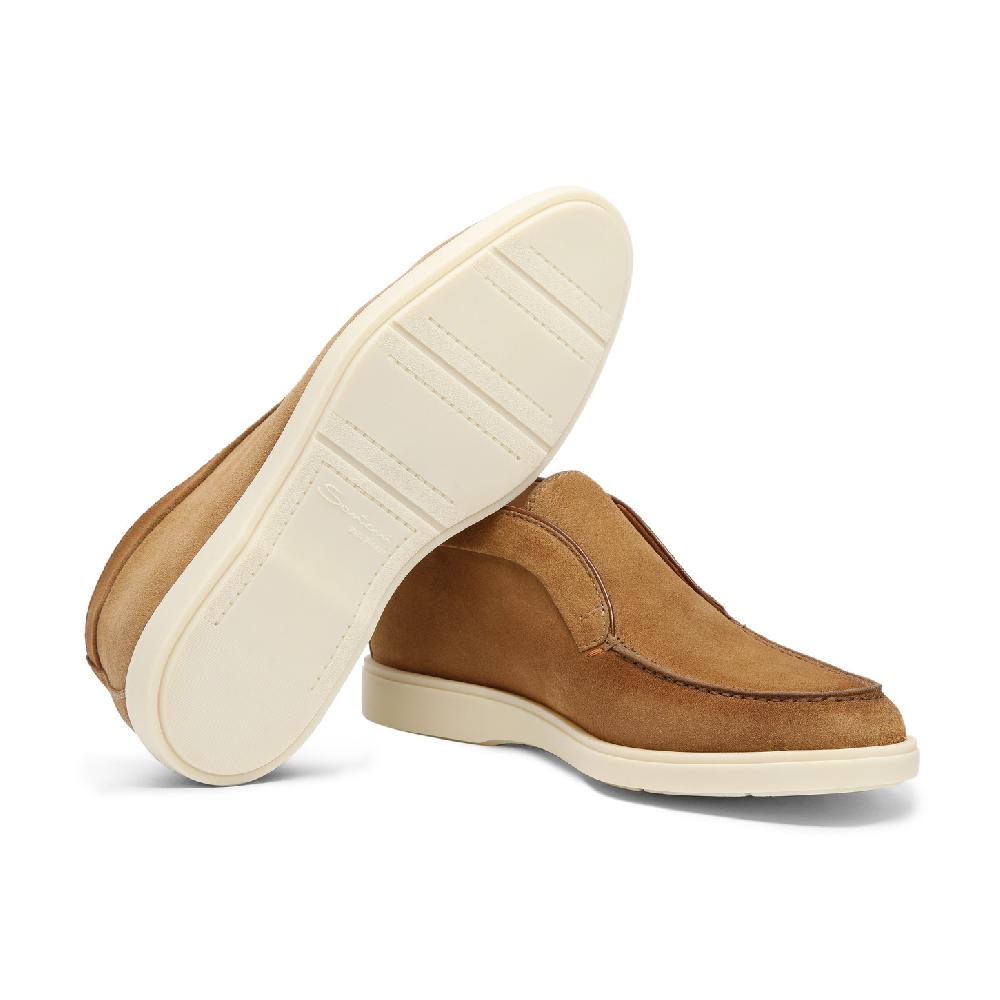 Santoni Stivaletto desert da uomo in suede marrone Consegna Veloce