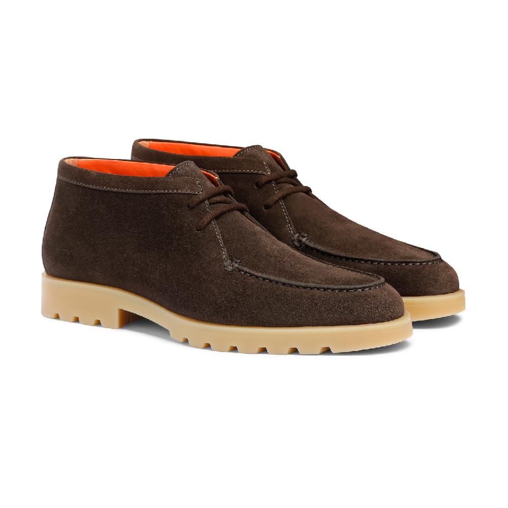 Santoni Stivaletto desert da uomo in suede marrone Affare Del Giorno
