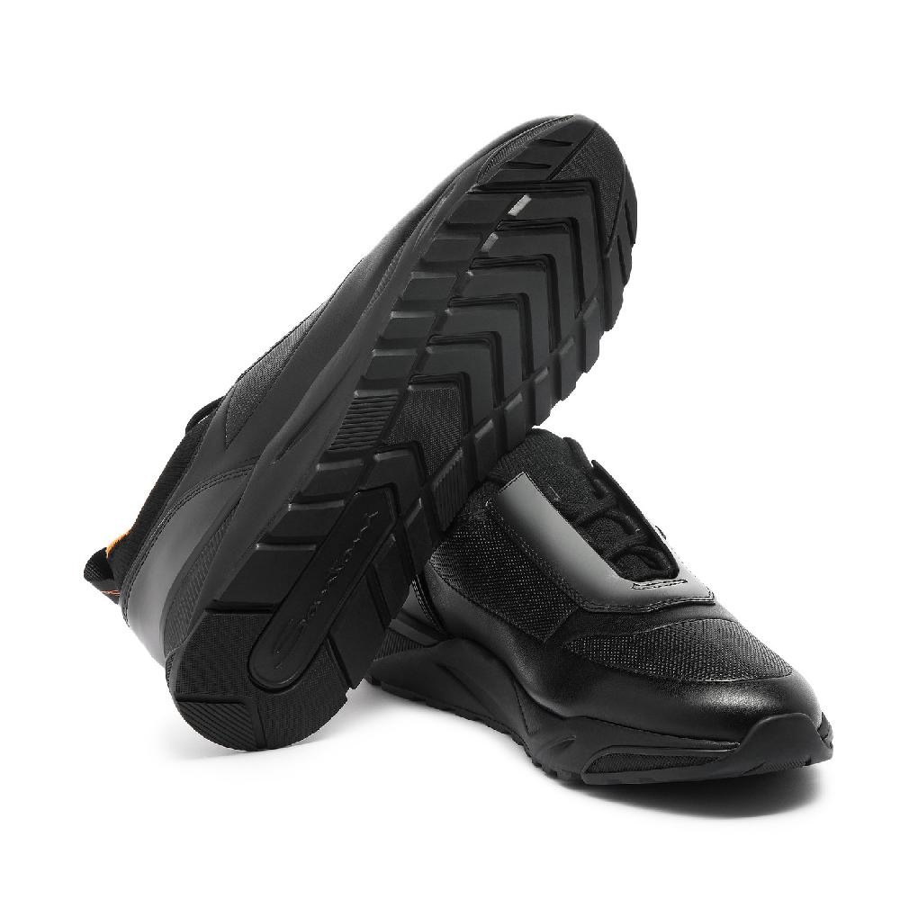 Santoni Sneaker da uomo in pelle nera Convenienza