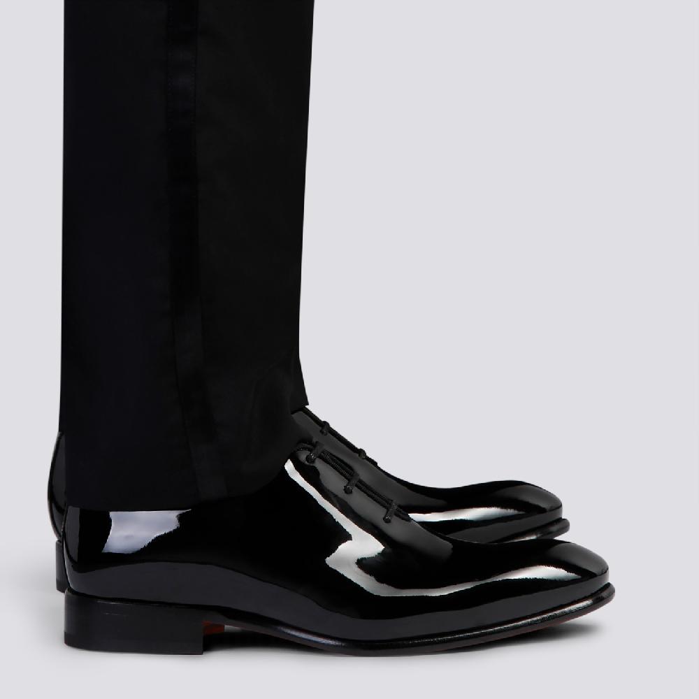 Santoni Stringata oxford da uomo in vernice nera Economico