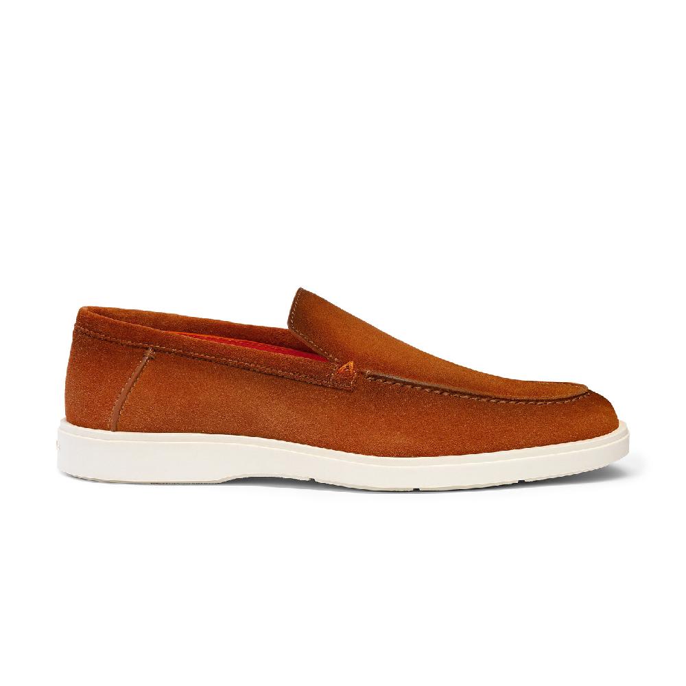 Santoni Mocassino da uomo in suede marrone