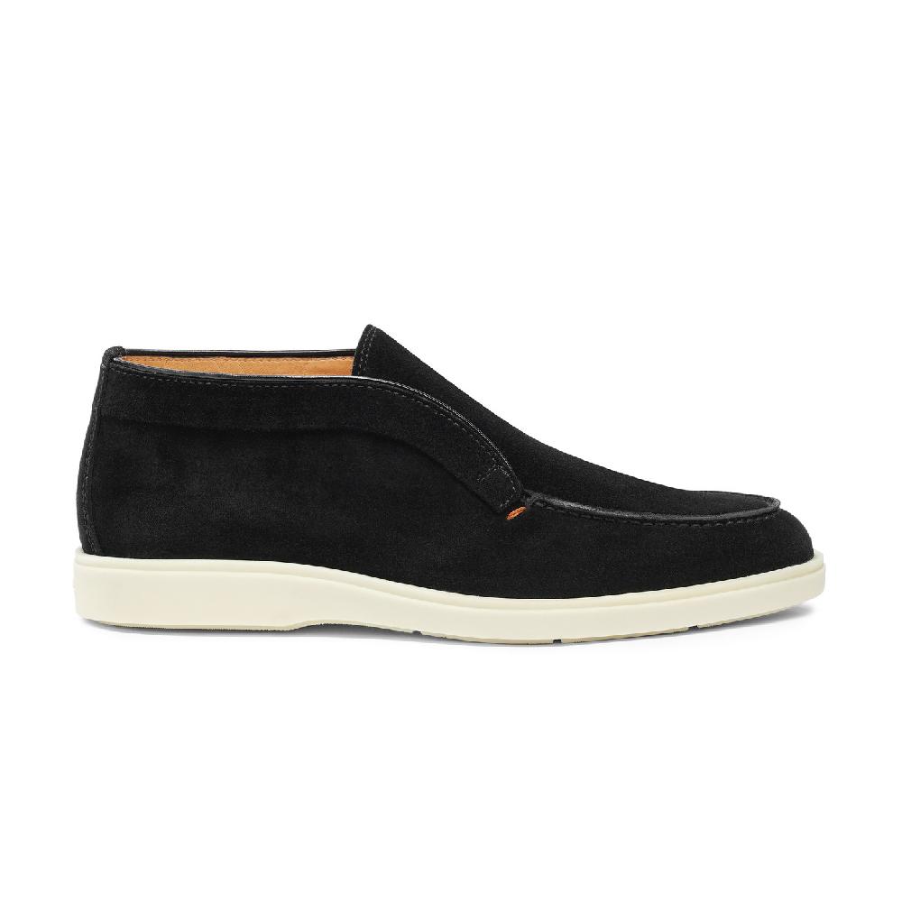 Santoni Stivaletto desert da uomo in suede nero