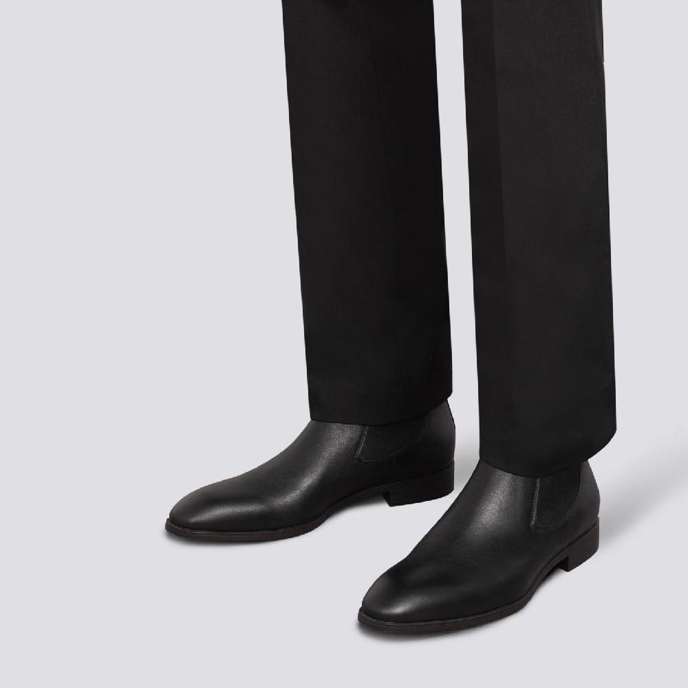 Santoni Stivaletto chelsea da uomo in pelle nera Saldi