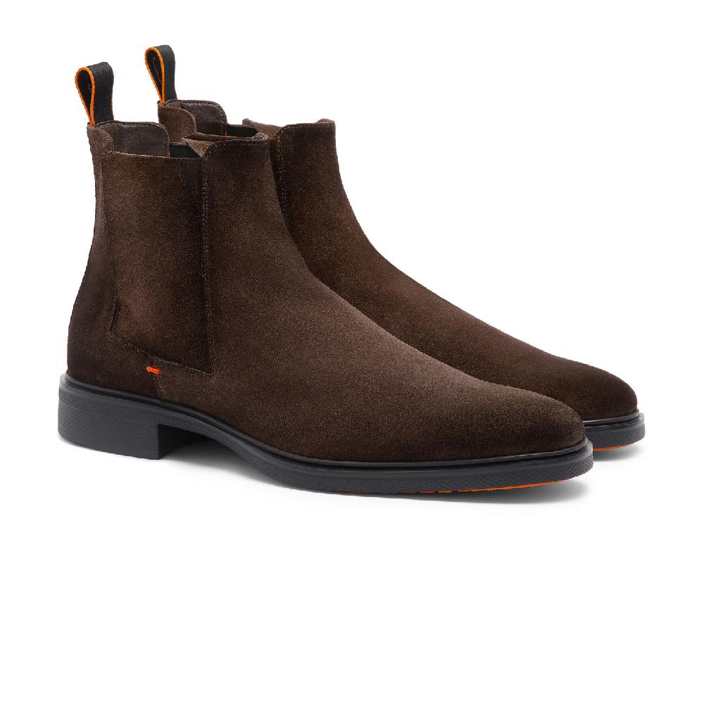 Santoni Stivaletto Easy da uomo in suede testa di moro Vendita Economica