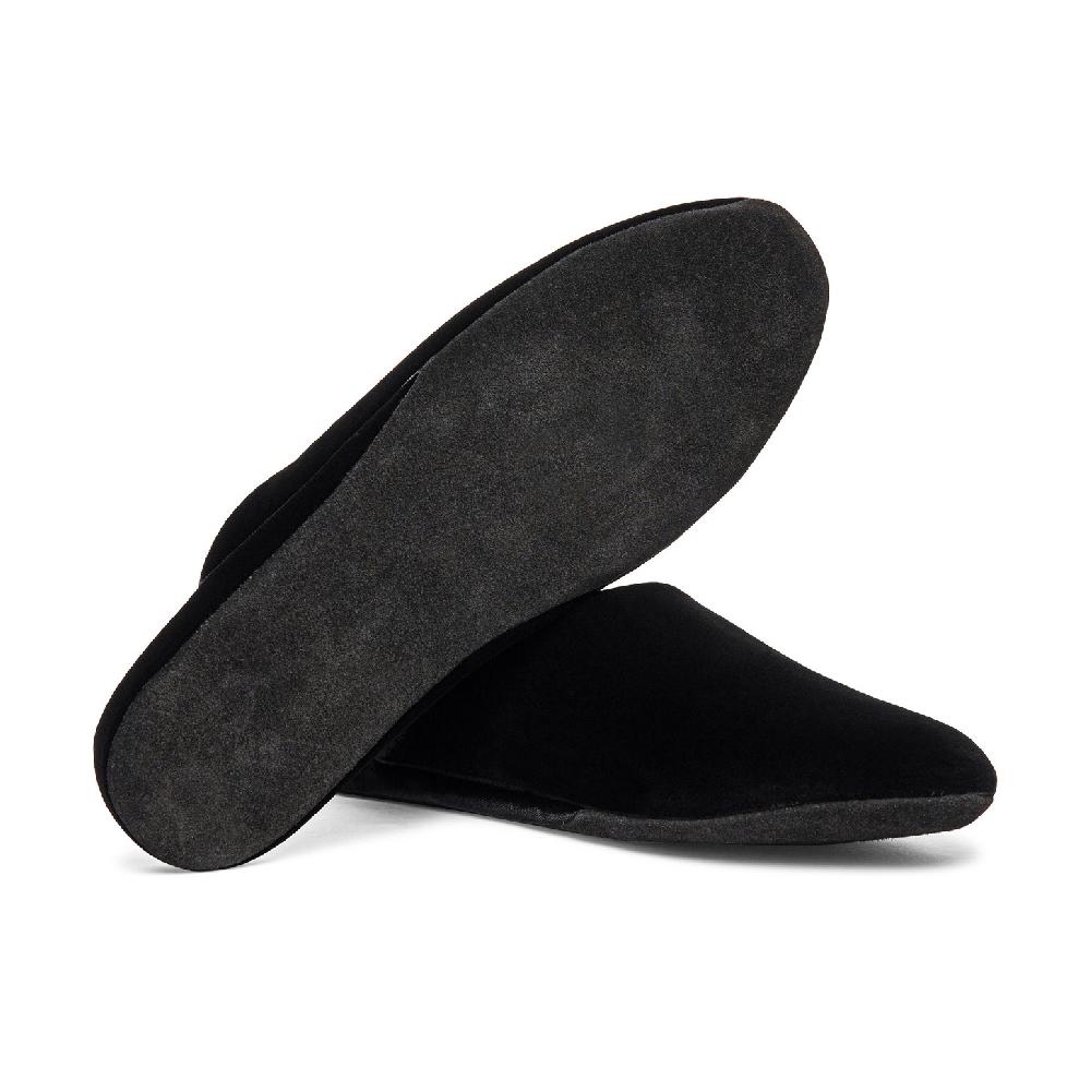 Santoni Pantofola da uomo in velluto nero Nuovo