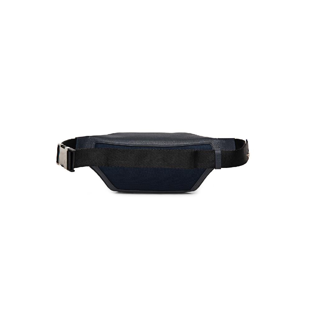 Santoni Marsupio in pelle bottalata blu Promozione Limitata