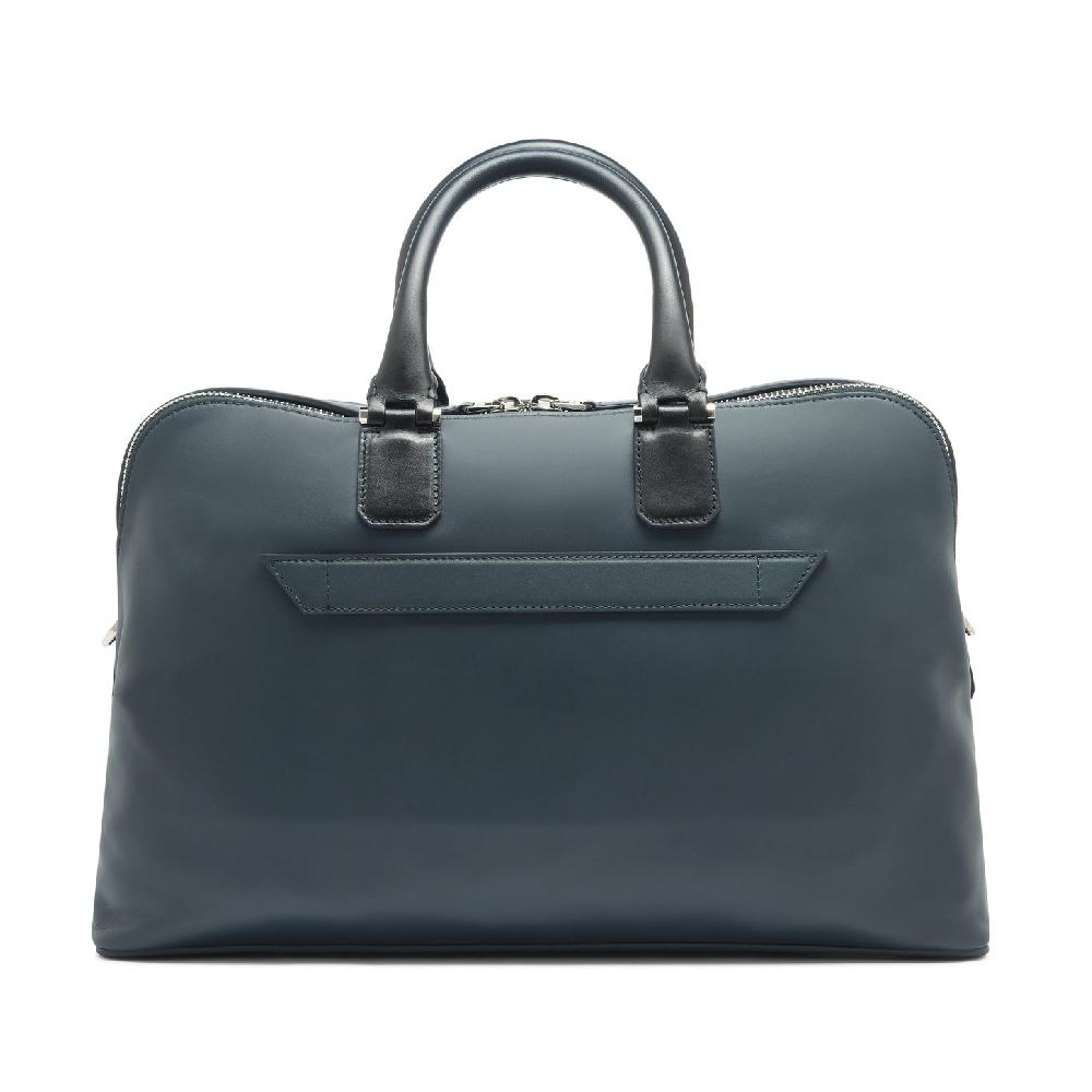 Santoni Borsa porta pc in pelle blu Prezzo Ridotto