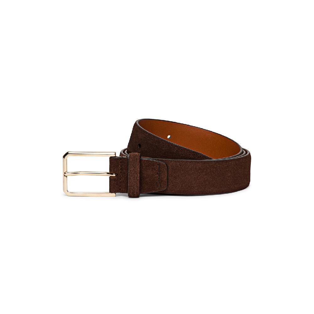 Santoni Cintura regolabile in suede marrone