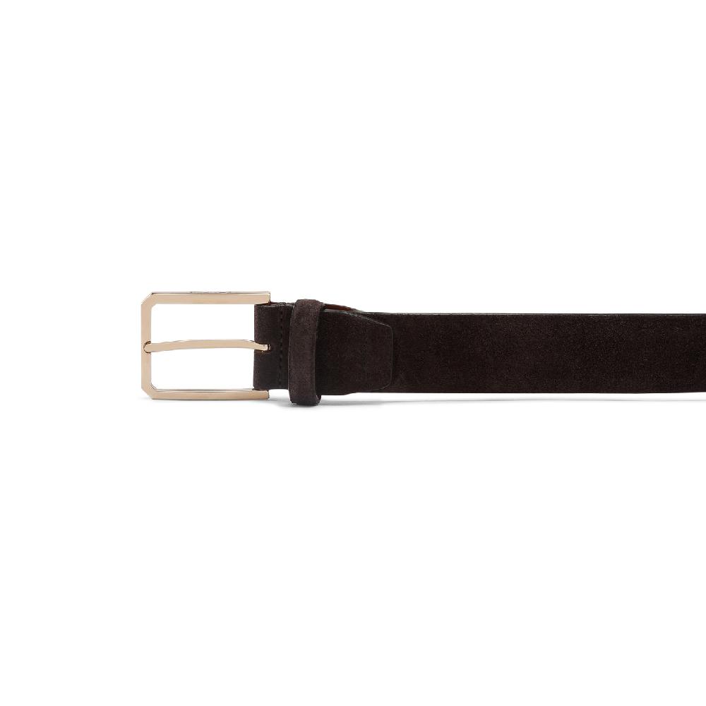 Santoni Cintura regolabile da uomo in suede marrone Sconto